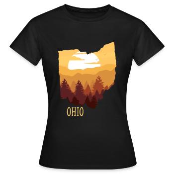 Ohio - Frauen T-Shirt - Schwarz - Vorne - AI Model Female 172 dark (172cm)