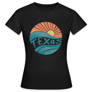 Texas - Frauen T-Shirt - Schwarz - Vorne - AI Model Female 172 dark (172cm)