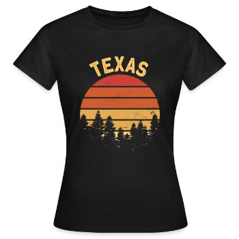 Texas - Frauen T-Shirt - Schwarz - Vorne - AI Model Female 172 dark (172cm)
