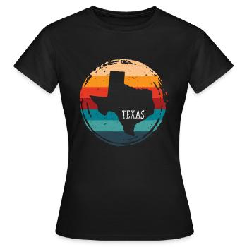 Texas - Frauen T-Shirt - Schwarz - Vorne - AI Model Female 172 dark (172cm)