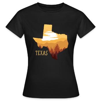 Texas - Frauen T-Shirt - Schwarz - Vorne - AI Model Female 172 dark (172cm)