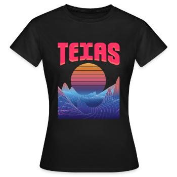 Texas - T-shirt Femme - noir - Devant - AI Model Female 172 dark (172cm)