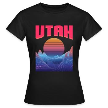 Utah - Frauen T-Shirt - Schwarz - Vorne - AI Model Female 172 dark (172cm)