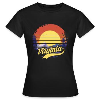 Virginia - Frauen T-Shirt - Schwarz - Vorne - AI Model Female 172 dark (172cm)
