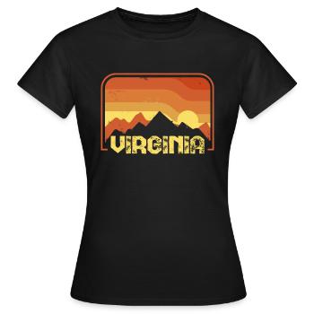 Virginia - Frauen T-Shirt - Schwarz - Vorne - AI Model Female 172 dark (172cm)