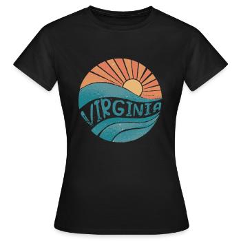 Virginia - Frauen T-Shirt - Schwarz - Vorne - AI Model Female 172 dark (172cm)