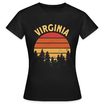 Virginia - Frauen T-Shirt - Schwarz - Vorne - AI Model Female 172 dark (172cm)