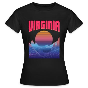 Virginia - Frauen T-Shirt - Schwarz - Vorne - AI Model Female 172 dark (172cm)