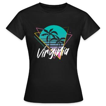 Virginia - Frauen T-Shirt - Schwarz - Vorne - AI Model Female 172 dark (172cm)
