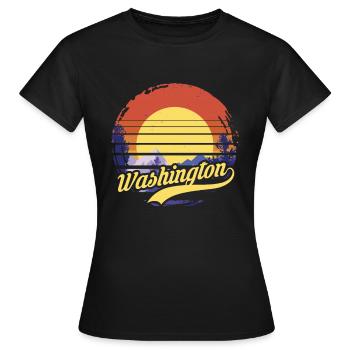 Washington - T-shirt Femme - noir - Devant - AI Model Female 172 dark (172cm)