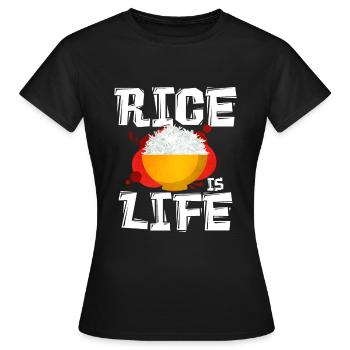Riz - T-shirt Femme - noir - Devant - AI Model Female 172 dark (172cm)
