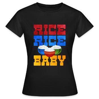 Riz - T-shirt Femme - noir - Devant - AI Model Female 172 dark (172cm)