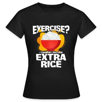 Riz - T-shirt Femme - noir - Devant - AI Model Female 172 dark (172cm)