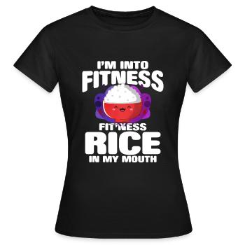 Riz - T-shirt Femme - noir - Devant - AI Model Female 172 dark (172cm)