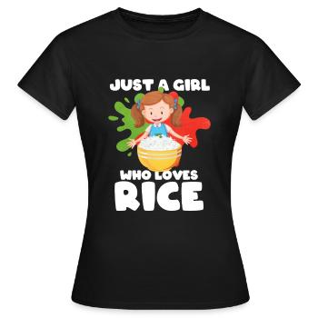 Riz - T-shirt Femme - noir - Devant - AI Model Female 172 dark (172cm)