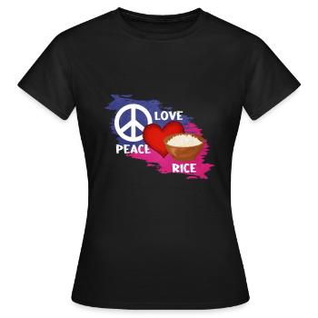 Riz - T-shirt Femme - noir - Devant - AI Model Female 172 dark (172cm)