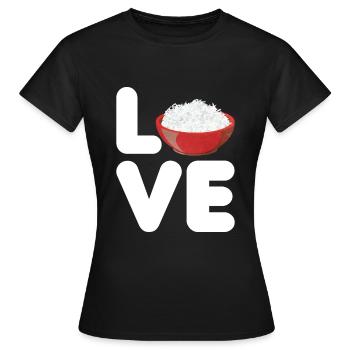 Riz - T-shirt Femme - noir - Devant - AI Model Female 172 dark (172cm)