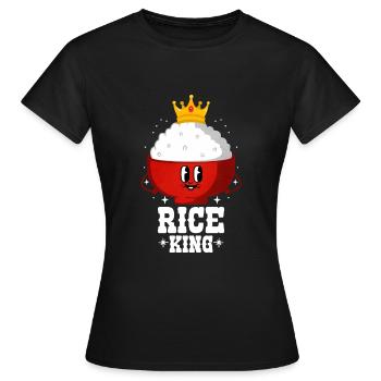 Riz - T-shirt Femme - noir - Devant - AI Model Female 172 dark (172cm)