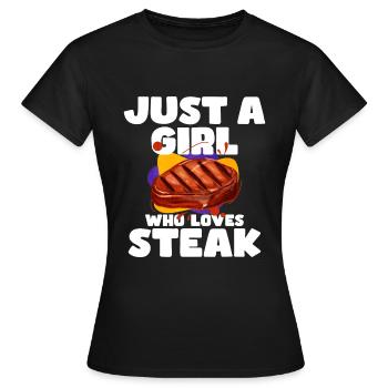 Steak - Women's T-Shirt - black - Front - AI Model Female 172 dark (172cm)
