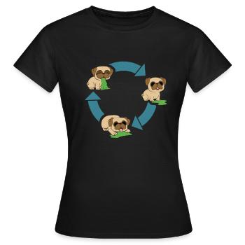 Carlin Protection de l’environnement - T-shirt Femme - noir - Devant - AI Model Female 172 dark (172cm)