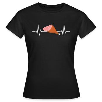 Jambon - T-shirt Femme - noir - Devant - AI Model Female 172 dark (172cm)
