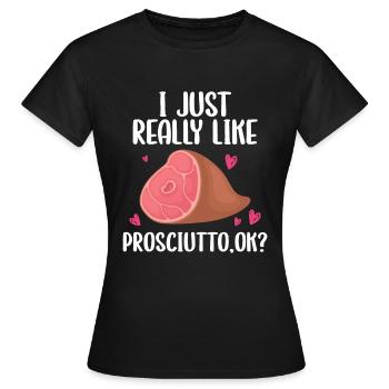 Jambon - T-shirt Femme - noir - Devant - AI Model Female 172 dark (172cm)