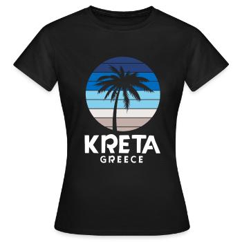 Kreta - Frauen T-Shirt - Schwarz - Vorne - AI Model Female 172 dark (172cm)