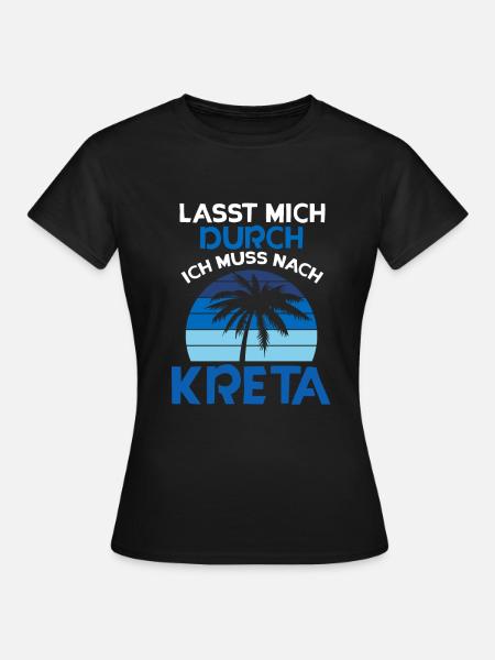 Kreta - Frauen T-Shirt - Schwarz