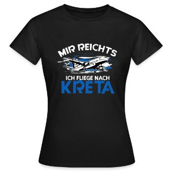Kreta - Frauen T-Shirt - Schwarz - Vorne - AI Model Female 172 dark (172cm)