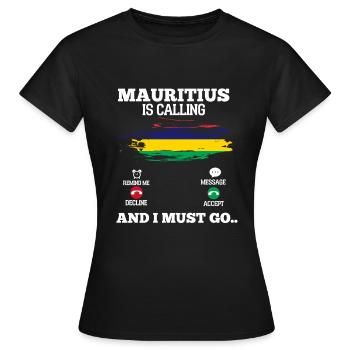 Mauritius - Frauen T-Shirt - Schwarz - Vorne - AI Model Female 172 dark (172cm)