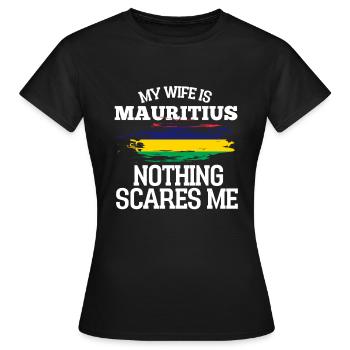 Mauritius - Frauen T-Shirt - Schwarz - Vorne - AI Model Female 172 dark (172cm)