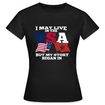 Marokko - Frauen T-Shirt - Schwarz - Vorne - AI Model Female 172 dark (172cm)