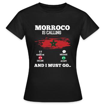 Marokko - Frauen T-Shirt - Schwarz - Vorne - AI Model Female 172 dark (172cm)