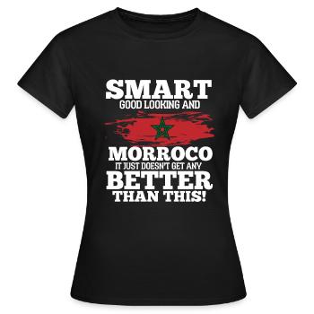 Morocco - Women's T-Shirt - black - Front - AI Model Female 172 dark (172cm)