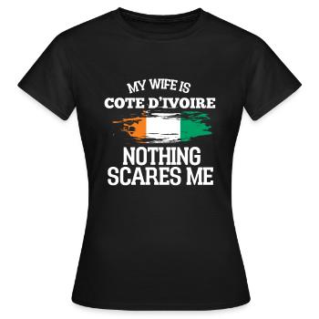 Épouse Côte d’Ivoire - T-shirt Femme - noir - Devant - AI Model Female 172 dark (172cm)