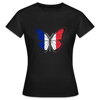Réunion - T-shirt Femme - noir - Devant - AI Model Female 172 dark (172cm)