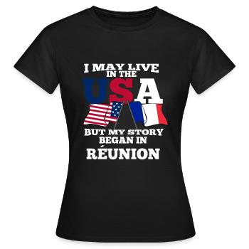 Reunion - Women's T-Shirt - black - Front - AI Model Female 172 dark (172cm)