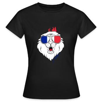 Réunion - T-shirt Femme - noir - Devant - AI Model Female 172 dark (172cm)