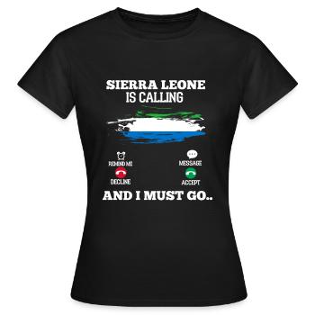 Sierra Leone - Women's T-Shirt - black - Front - AI Model Female 172 dark (172cm)