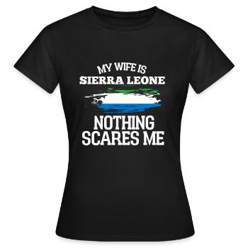 Sierra Leone - Women's T-Shirt - black - Front - AI Model Female 172 dark (172cm)