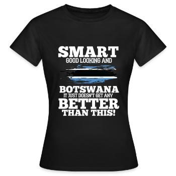 Botswana - Frauen T-Shirt - Schwarz - Vorne - AI Model Female 172 dark (172cm)