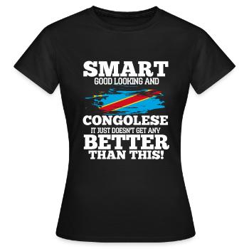 Kongo - Frauen T-Shirt - Schwarz - Vorne - AI Model Female 172 dark (172cm)