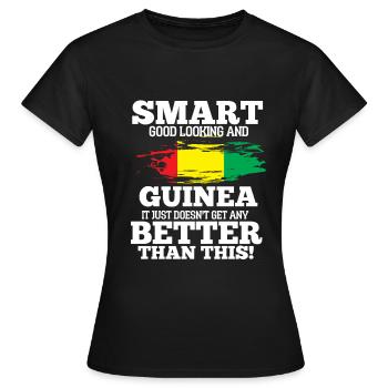 Guinée - T-shirt Femme - noir - Devant - AI Model Female 172 dark (172cm)