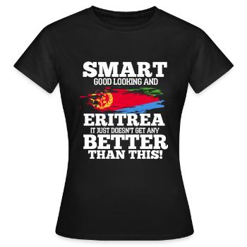 Eritrea - Frauen T-Shirt - Schwarz - Vorne - AI Model Female 172 dark (172cm)