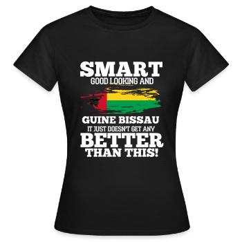 Guinée-Bissau - T-shirt Femme - noir - Devant - AI Model Female 172 dark (172cm)