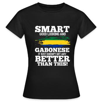 Gabon - Women's T-Shirt - black - Front - AI Model Female 172 dark (172cm)