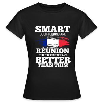 Reunion - Women's T-Shirt - black - Front - AI Model Female 172 dark (172cm)