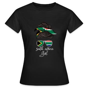 Afrique du Sud - T-shirt Femme - noir - Devant - AI Model Female 172 dark (172cm)