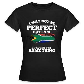 Afrique du Sud - T-shirt Femme - noir - Devant - AI Model Female 172 dark (172cm)