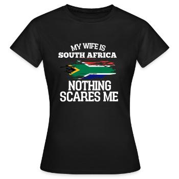 Afrique du Sud - T-shirt Femme - noir - Devant - AI Model Female 172 dark (172cm)